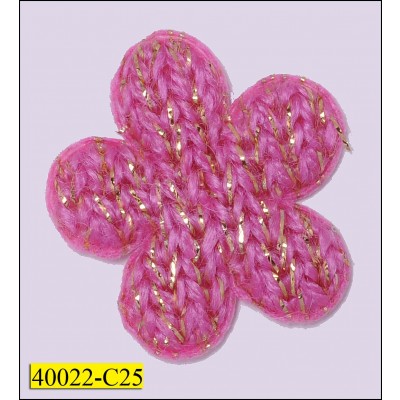 1 1/4" color with gold 5-petal daisy