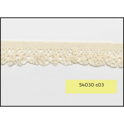 16mm Stretch cotton crochet lace scallopped