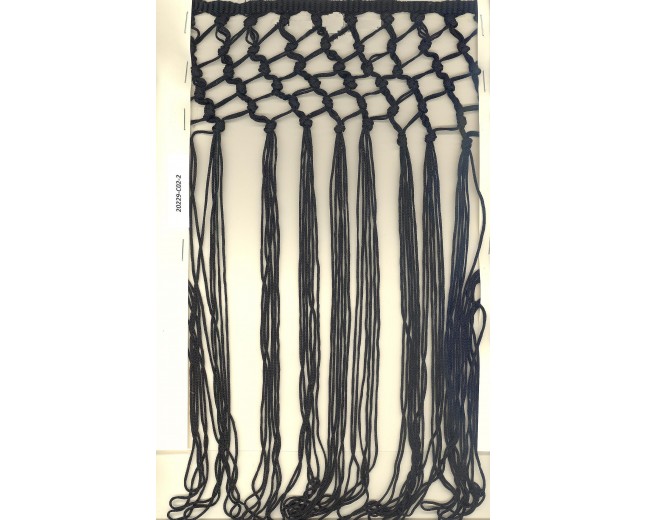 13"Chainette Fringe uneven endsLooped Rayon BLK