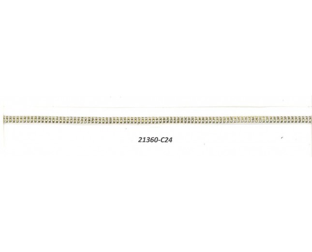 Piping  looks zipper w/lurex 3/8 Wht/Gold/White