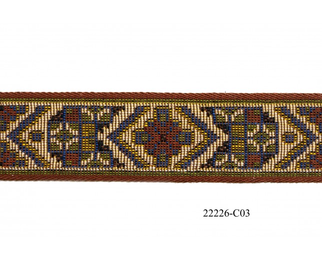 1 1/8'' Geometric Tapestry Multicolor