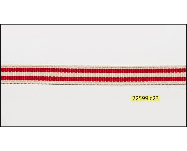 Grosgrain Ribbon with 2 Striped 3/8"