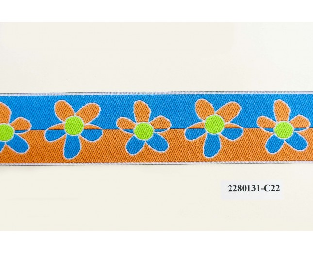 Polyester Jacqiard Floral 32mm
