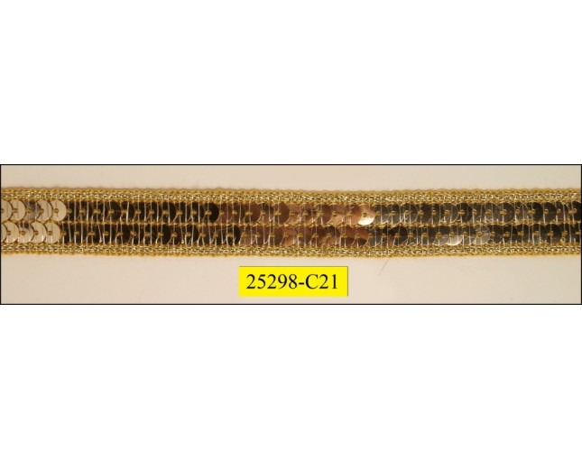 Braid Sequin (5mm) 2 Row and 2 Rows Lurex 15mm Gold and Yellow