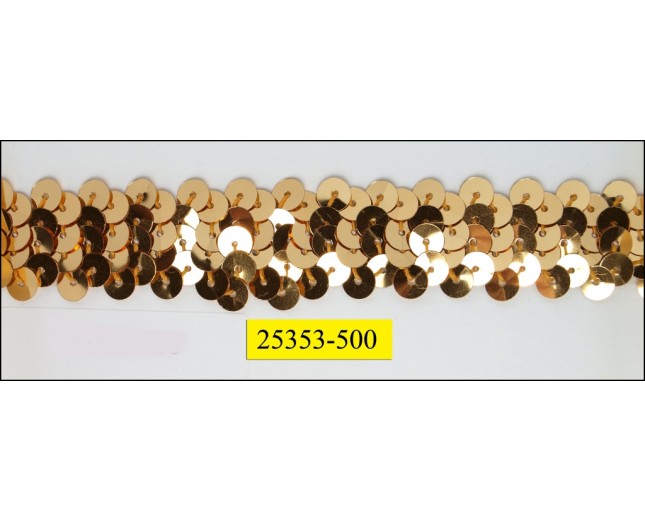 2 Row Gold stretch Sequin 3/4''