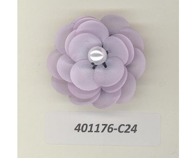 Ivory/Purple Flower 