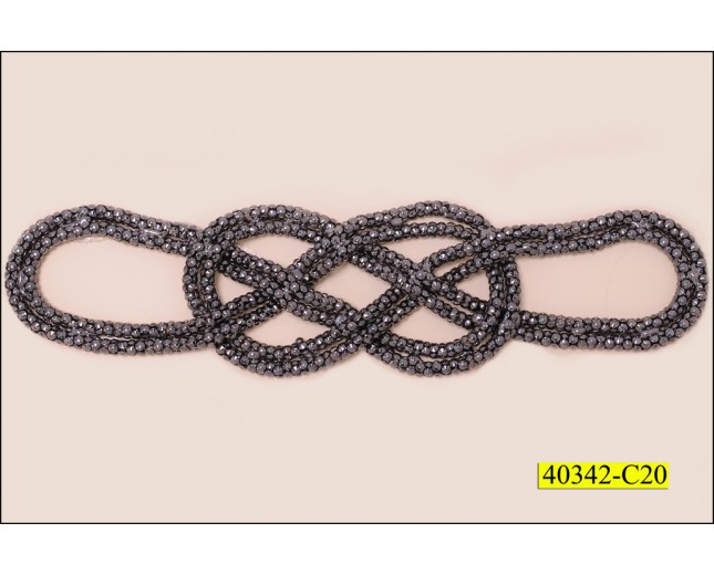Applique Looped Tubular Chain 6 3/4"x1 1/2" Gunmetal