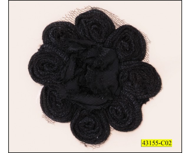 Flower "8" shape Circular Cord with Chiffon on Middle 3"