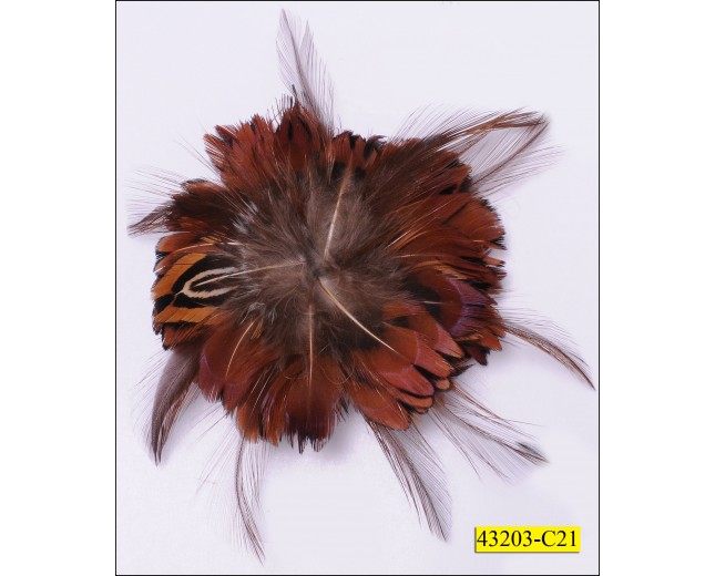 Feather Brooch 3" 