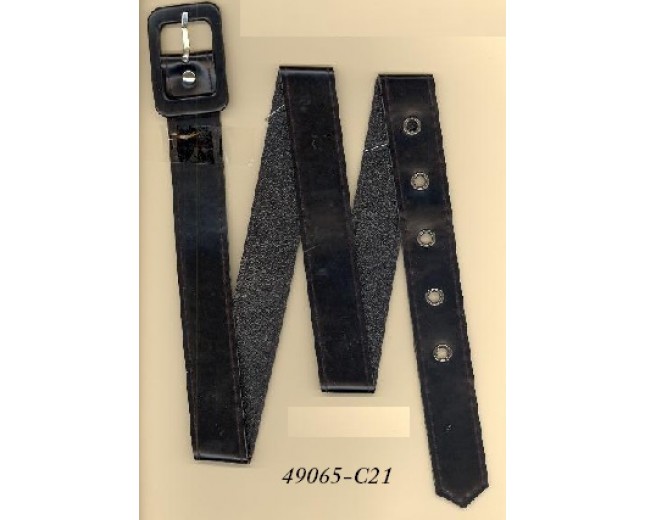 Belt Black Imitation Leather  w/ Black Buckle 36"