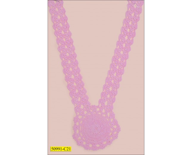 Crochet Necklace Collar Applique 12"
