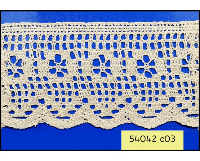 3" Natural crochet lace
