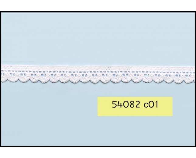 Crochet Stretch Scalloped Lace 1/2" White