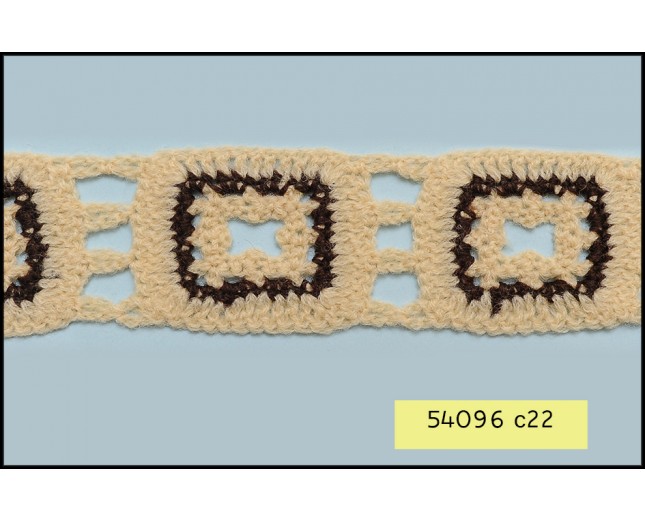 Crochet Woolly Lace Square Pattern 2" 