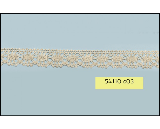 Crochet Lace Scallop 1 Edge 100% Cotton 17mm