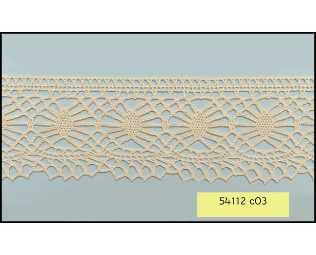 Crochet Lace Scallop 1 Edge 100% Cotton 55mm 