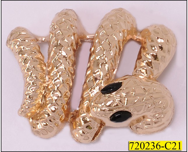 Buckle snake shape inside 1 3/4'' lengh 1 1/4'' Gold and Black