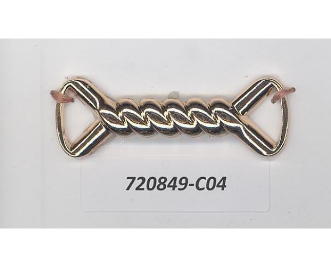 Attachment metal like twisted rod 2 x 1/2 Gold