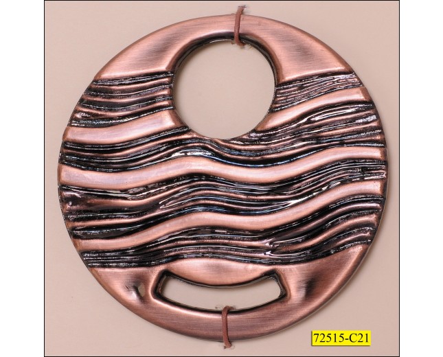 Plastic Round Wavy Buckle with 2 Hole 3"