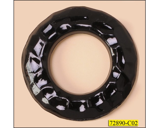 Ring Flat Plastic Outer Diameter 1 5/8" and Inner Diameter 7/8" Black