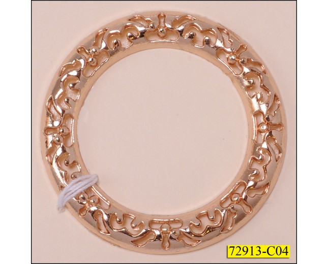 Ring Metal with Cut-Out Design Inner Diameter 1 3/8" Gold
