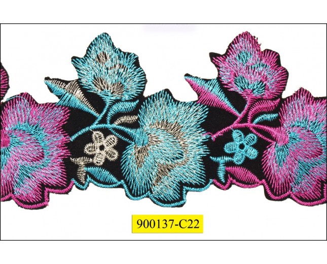 Embroidered  Leaves 3 1/4" 