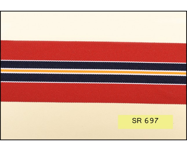 Grosgrain stripes 2" red/gold/navy/white