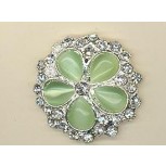 Button Metal w/R.sonts25mm Green/clear