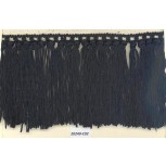 Chainette Fringe cut hand knoted 3 3/4" Black