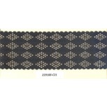 Eastic BS scallop w/golden dots2 1/2 Black/Gold