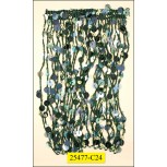 Sequined Chainette Fringe 5 3/4" Olive Green