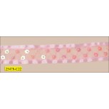 Sequins Beaded Organza Tape with 1/4" Satin Edging 1 1/8" 
