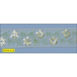 Sequin Embroidered Floral Lurex Orga Tape 1 3/8" 