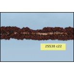Sequins 3mm 1 Row Center On Crochet Ruffle 3/4"