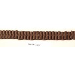 Pleated satin center stitched 5/8'' Brown
