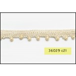 3/4" Natural Crochet Lace with hanging 5mm Pearl Beads