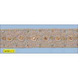 Sequins Beaded Organza Tape Gold 1 1/2"
