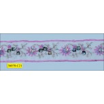 Embroidered Sequins and Beaded On Organza Tape 1 1/4"