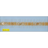 Beaded and Sequins Organza Tape with Lurex 1 1/4"
