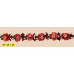 Beaded Embroidered Multicolor Floral Ribbon 1/2"