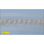 Bead Pearl Round Various Sizes with Sequins on Mesh 2 1/4" 