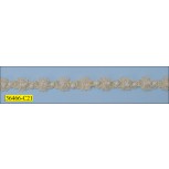 Fancy Organza Floral Ribbon with Pearl 12mm