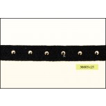 Twill tape Black 3/4" with round nick studs 5mm Center To Center 23mm