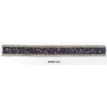 Tape HF w/2row R.stones/Beads5/8 Clear/Purple