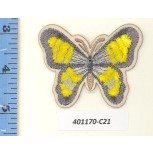 Silver/Gol/Yellow Butterfly 