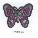Silver/Gol/Purple Butterfly 