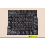 Square Studs on Leatherette 5"x4 1/4" Black and Gunmetal