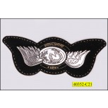 Patch Wing Pattern 2 3/4"x1" Black and Gunmetal