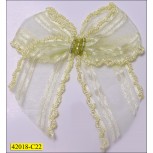 Bow Butterfly with Beads 3 1/8"x2 1/2" 