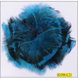 Feather Brooch with center beads 2 1/2" 